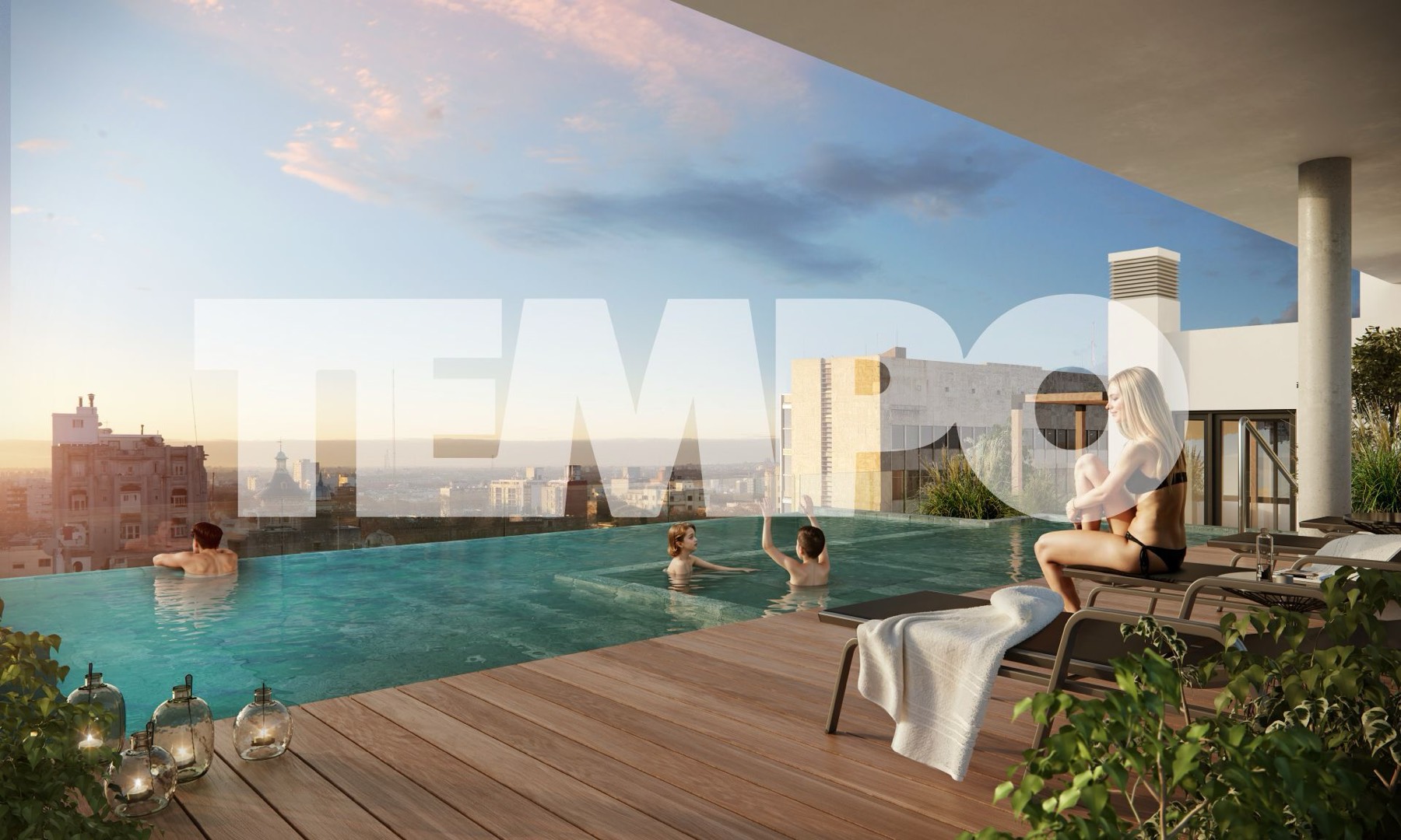 Rooftop del emprendimiento Tempo Guayabos